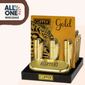 Clipper Lighters Metal Gift Gold – 12pk