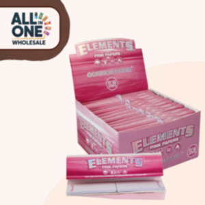 Elements Pink Connoisseur Rolling Papers with Tips (24 PCS)