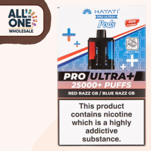 Hayati Pro Ultra Plus 25K – Red Razz GB / Blue Razz GB Refill Pods (5 Pack)