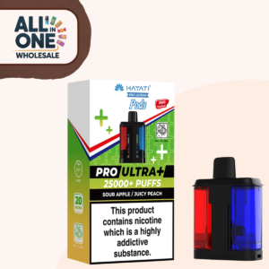 Hayati Pro Ultra Plus 25K – Sour Apple / Juicy Peach Refill Pods (5 Pack)