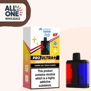 Hayati Pro Ultra Plus 25K – Cherry Ice / Peach Mango Refill Pods (5 Pack)