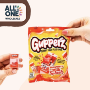 Gupperz Gummy Filled Liquid Strawberry Milkshake (12x72g)