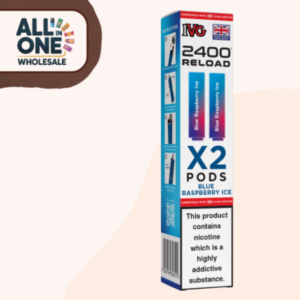IVG 2400 Reload Pods Blue Raspberry Ice (2 Pod Pack, 5 Pcs)