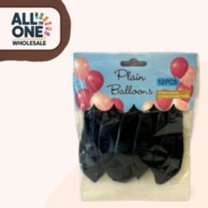 Plain Balloon black (12 Pack)