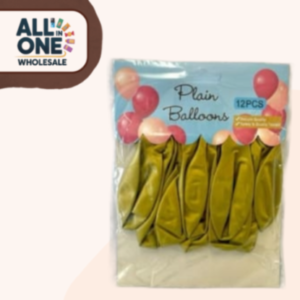Plain Balloon Gold (12 Pack)