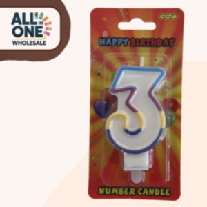 GSD Number Candles No. 3 – 6pk