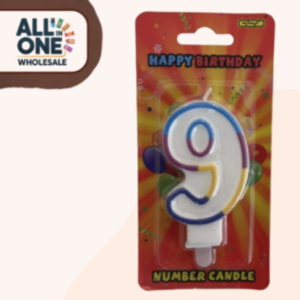 GSD Number Candles No. 9 – 6pk