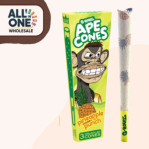 G‑ROLLZ APE CONES PINEAPPLE PUNCH (3’S × 24 PACK)