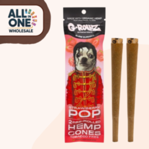 G‑ROLLZ HEMP CONES STRAWBERRY POP (12 × 2 PACK)
