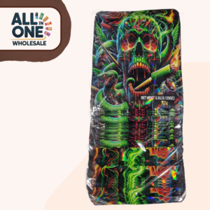 Zipper Green Skull Snakes & Roses (3.5g, 50 pieces)