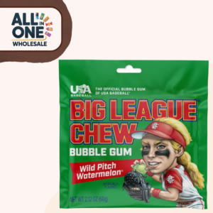Big League Chew Bubble Gum Wild Pitch Watermelon (12x60g USA Pack)