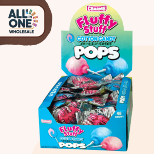Charms Fluffy Stuff Cotton Candy Lollipops (48x17g)