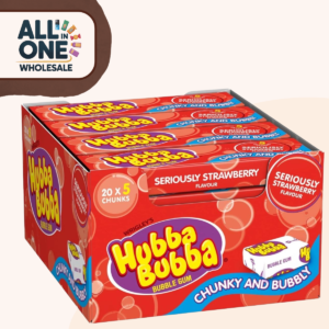 Hubba Bubba Seriously Strawberry Bubble Gum (20 x 5)