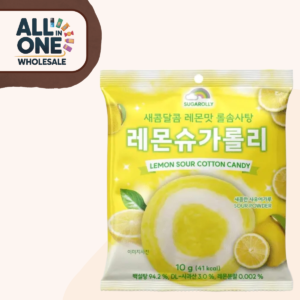 Sugarolly Lemon Sour Cotton Candy (10 × 10g)