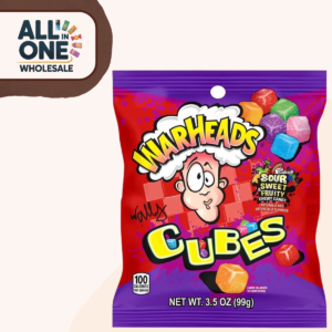 Warheads Cubes Sour Sweet Fruity Chewy Candy (12x99g)