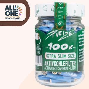 Purize Xtra Slim Activated Carbon Filters Blue (100 pcs)