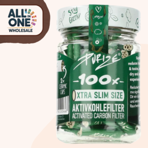 Purize Xtra Slim Activated Carbon Filters Green (100 pcs)